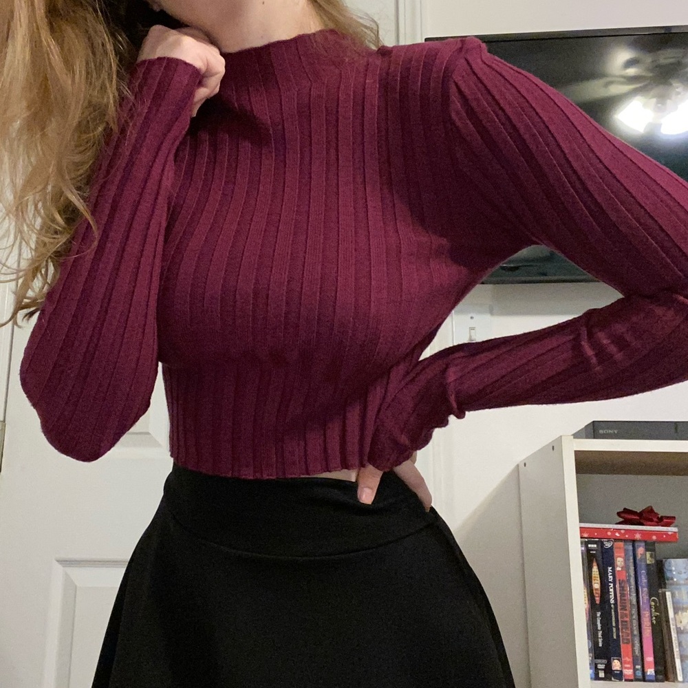 Forever 21 Mock Neck Crop Top